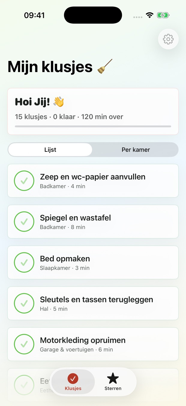 Speelse kindermodus in Taakjes